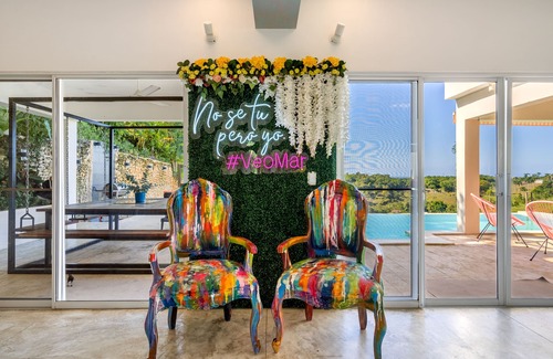 Rio San Juan Villa | Villa VeoMar vibrant 4 bedroom villa with endless views