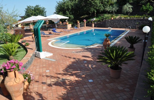 Santa Venerina Villa | Villa with beautiful view on 'Etna and Taormina, private garden and pool