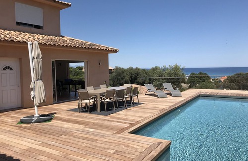 Solenzara Villa | Villa with sea view, spacious, quiet, private heated pool renovated in 2025