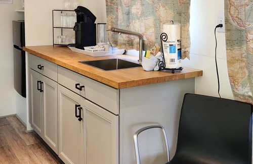 Mill Spring House | Vintage camper near the creek, short walk to pool and playground, gas grill, sleeps 5.