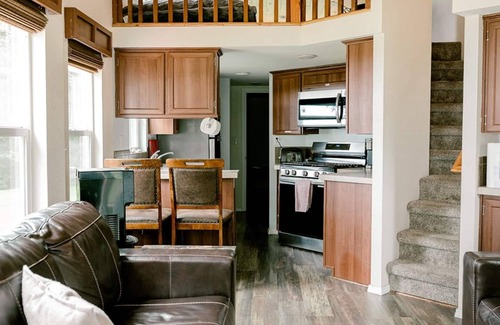 Sekiu Apartment | Walk out the front door, across a grass lawn and onto a sandy beach