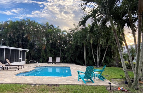 Melbourne Beach House | WALK TO BEACH AND HEATED POOL! Beachside Paradise One Block from Ocean!