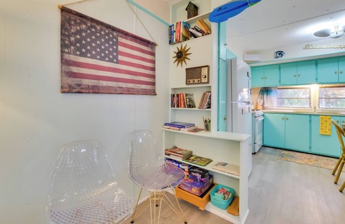 Kalkaska House | Walk to Manistee Lake: Retro Cottage w/Fire Pit!