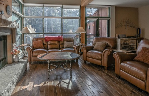 Keystone House | Watch for Moose in the Woods Behind the Townhome!
