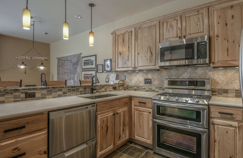 Keystone House | Watch for Moose in the Woods Behind the Townhome!