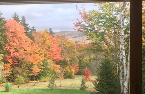 West Dover Cabin | Waterfalls-View-Pond. Secluded Vermont Log Cabin at Mount Snow. EV Outlet