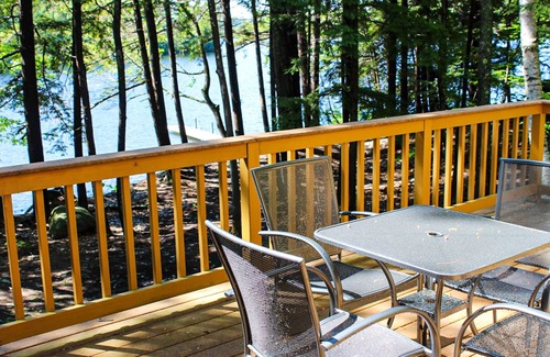 Meredith House | Waterfront cabin near Fish Cove with private dock, water access, firepit, grill