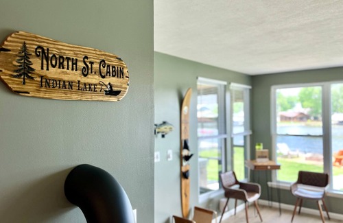 Russells Point Cabin | Waterfront Cabin with Hot Tub, Outside Bar & Private Dock!
