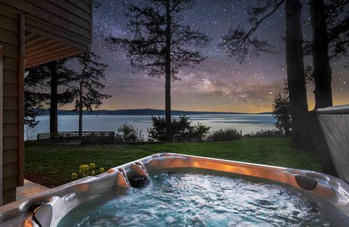 Camano Island Villa | Waterfront Chalet with Hot Tub, Beach, and Views