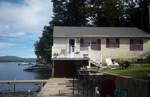 Laconia House | WATERFRONT HOME MILLION DOLLAR VIEWS BOAT HOUSE & BOAT SLIPS SITS ONTOP OF WATER