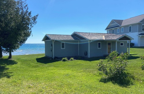 St Ignace House | Waterfront home on Lake Michigan with views of St Helena Island Lighthouse