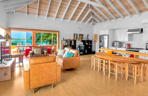 Hartswell House | Waterfront Home with Pool & Dock Overlooking Moriah Cay National Park
