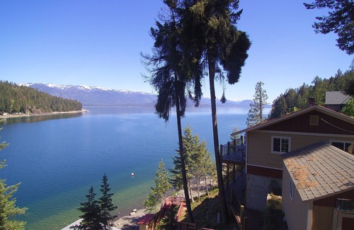 Sagle House | Waterfront House On Camp Bay, near Sandpoint with Dock and swimming area.