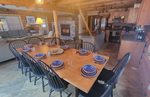Hebron House | Waterfront Newfound Lake Spacious 4 Season Log Home near water's edge 5 Bedroom