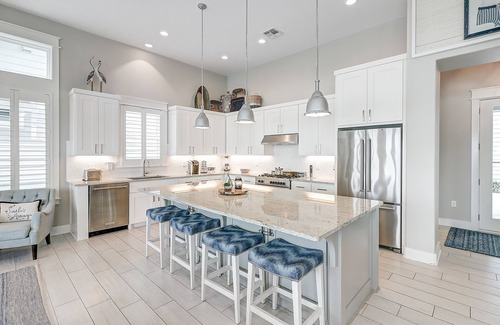 Rockport House | Waterfront paradise with private pool, dock, poolside TV & multi-TV game room