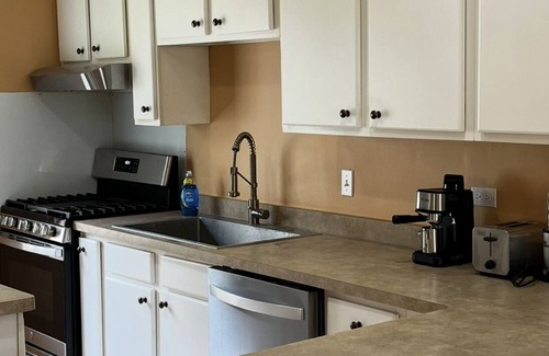 Twin Lakes Villa | Welcome to the modern decor cottage! Walk to Beach, Boat Rental, Huge Deck