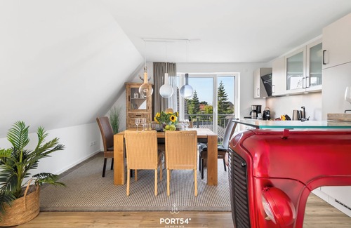 Norddeich Apartment | Westwind - Zwischen Büsum und St.peter-ording mit Balkon, Parkplatz und Wlan