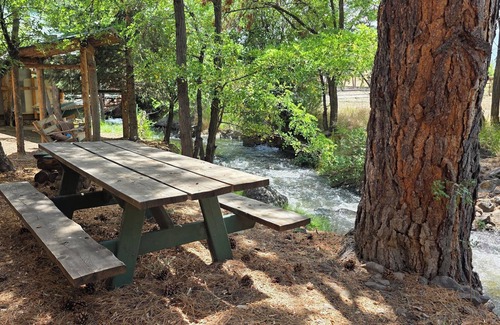 Cedaredge Cabin | Where the Creek Giggles and the Pillows Hug Back. King Bed with Full Kitchen.
