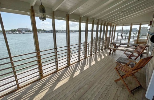 Ocracoke House | Windmill Point: Perfect location to watch the ferries come and go.