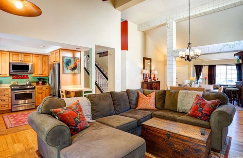 Windsor House | Wine Country Retreat. Large backyard with pool/spa, outdoor kitchen & fireplace