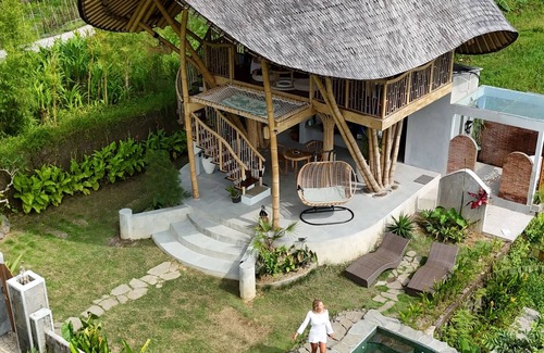 Selat Cabin | Wiwaka Big Leaf 1-bedroom lodge Bamboo in delightful Bali