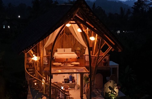 Selat Cabin | Wiwaka Big Leaf 1-bedroom lodge Bamboo in delightful Bali