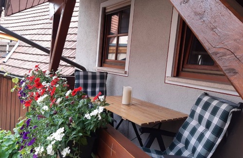 Rottingen Apartment | Wohnung Bacchus mit Überdachtem Balkon