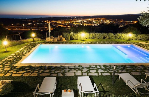 Scicli Villa | Wonderful private villa with sauna, WIFI, hot tub, private pool, A/C, TV, terrace and panoramic .