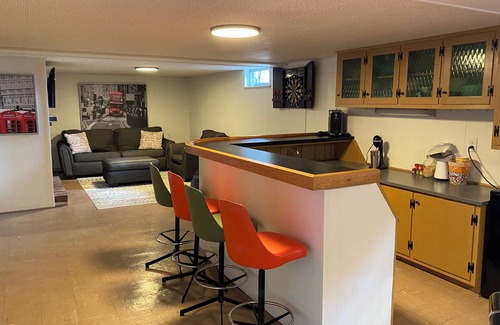 Dover House | Wooded and secluded 3-bed home with a view, game room, fire pit and gym in Dover