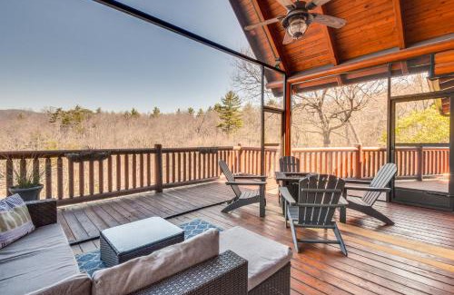 Sapphire House | Wooded Cabin Mtn Views, Hot Tub and 2 Decks!