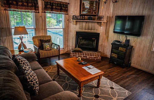 Pine Mountain Ski Chalet | Wooded View Chalet right beside our salt water pool!