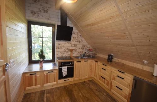 gmina Osiek House | Wooden Holiday Home in Skrzynia with Terrace