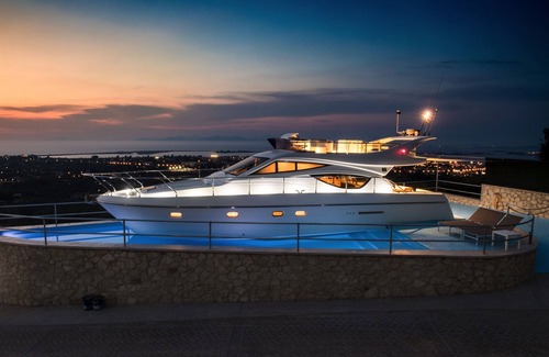 Lefkada Boat Rental | Yacht with a private pool & panoramic sea and city view @ Silencio Luxury Homes