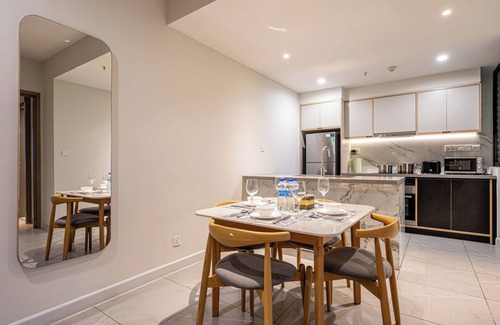 District 1 Apartment | Zenity Cozy 2BR Retreat in District 1: Free Access Pool & Gym