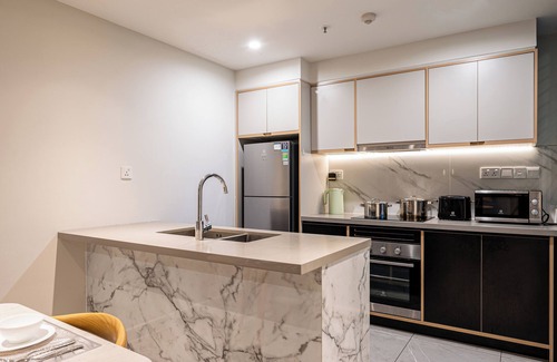 District 1 Apartment | Zenity Cozy 2BR Retreat in District 1: Free Access Pool & Gym