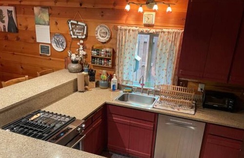 Rhododendron Cabin | Zigzag Chalet- Peaceful Pet-friendly Cabin with Hot tub, Fireplace, and Pool