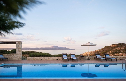Plaka Villa | ZOE, beautiful sea views, private pool, huge lawn, very near the sea.