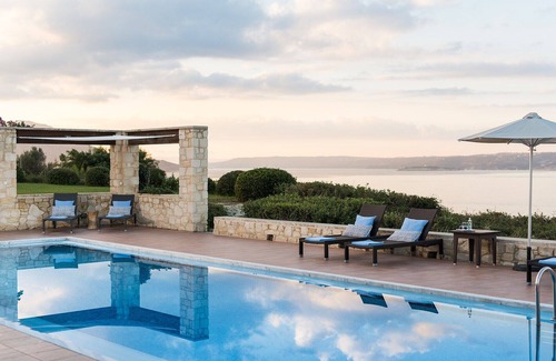 Plaka Villa | ZOE, beautiful sea views, private pool, huge lawn, very near the sea.