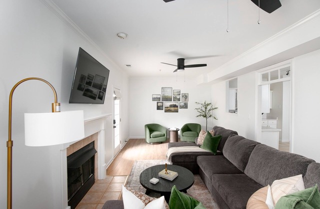 1.5 miles to shops & interstate! Family friendly modern townhouse.