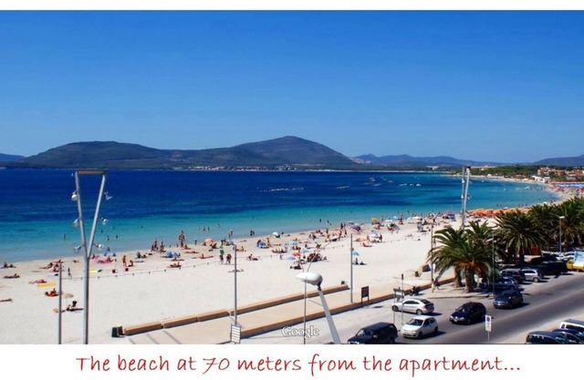 100 meters from the beach for 2-6 persons, 3-bedrooms apartment + little garden