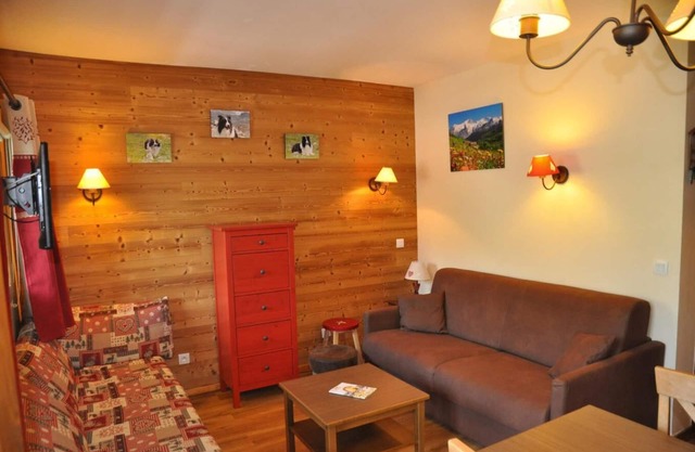 100m from ski slopes, Ground floor, balcony, parking, ski locker, 29m², Valloire