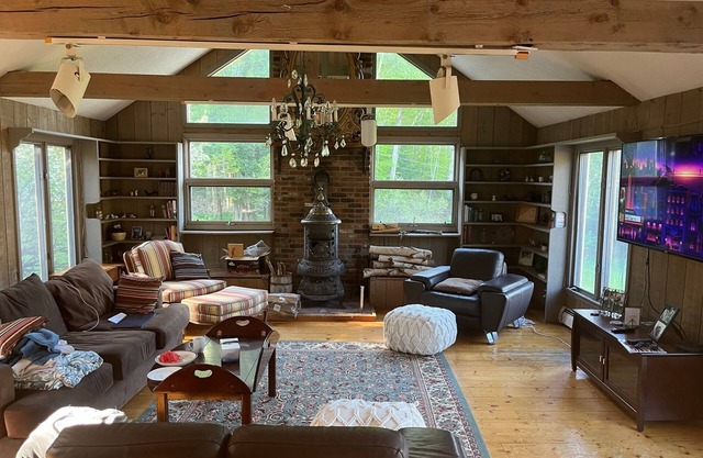 1860's converted barn on 13.7 acres with mountain views with swimming pond