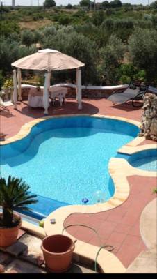 2 bedrooms appartement with shared pool, enclosed garden and wifi at Crispiano