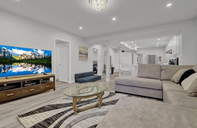 2BR Basement Suite with Fireplace & Central A/C