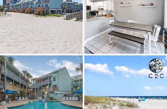 2BR Condo Beach Access, Pool and Walk to Hangout!