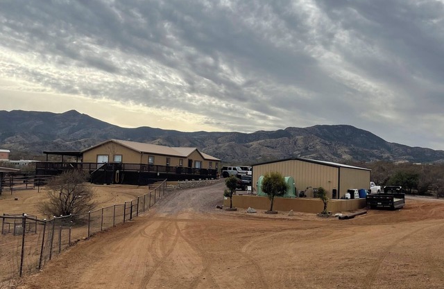 3 bedroom 1 bath house on 3 acres with corrals, round pen and warm up arena