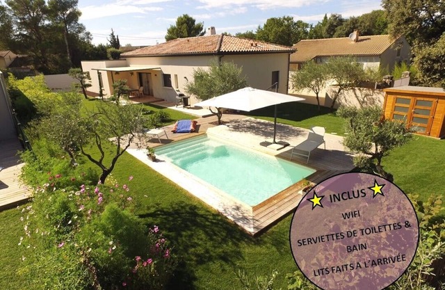 3 bedrooms new house with heated swimming pool
