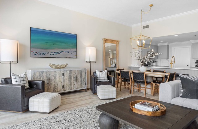 3BR Beachfront Condo in PCB! Spacious Balcony, Pool, Hot Tub, Steps to Beach!