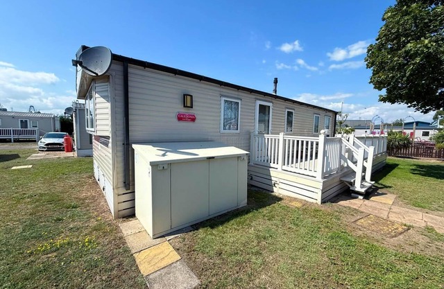 6 berth caravan with decking and WiFi at Suffolk Sands Holiday Park ref 45040G