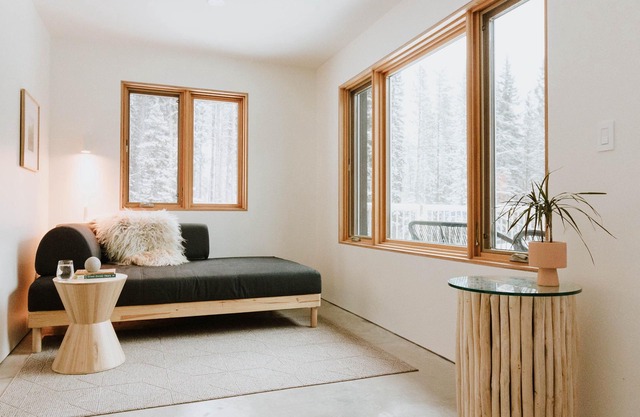 A Scandinavian getaway in the forest - calm, minimal, and serene.